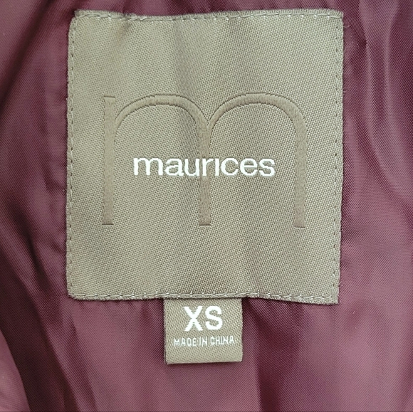 Maurices Plaid Burgundy Maroon Vest Size XS - Picture 3 of 8